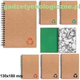 Notes z kartkami z kamienia, okładka z kartony z recyclingu