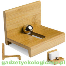 Wizytownik na biurko, wykonany z bambusa